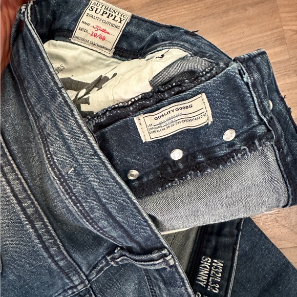 Denim Co. Deep blue, stretch and ripped skinny jeans - Picture 3 of 7